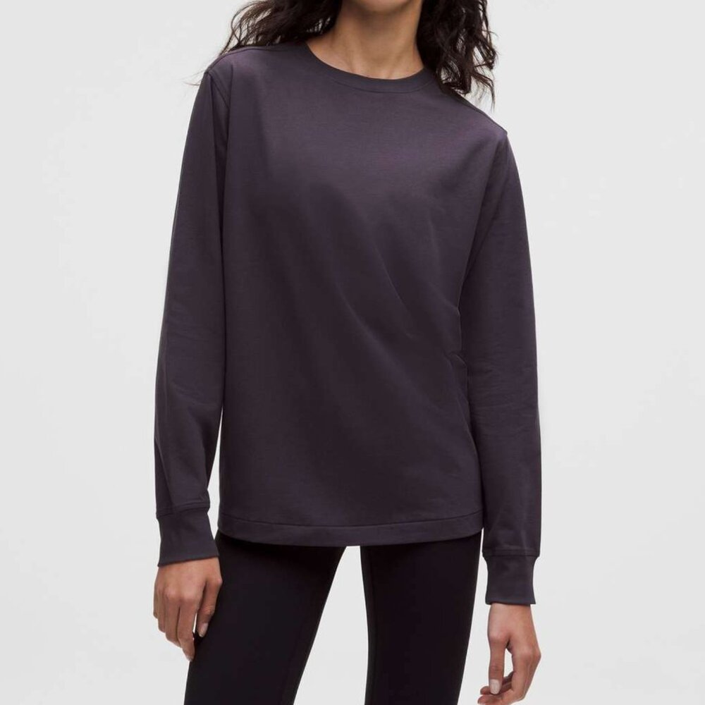 All Yours Organic Cotton Long-Sleeve Shirt | Atmospheric Purple | Size XL